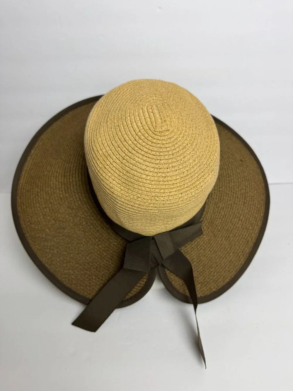 Summer Sun Floppy Hat 2 Tones Bow